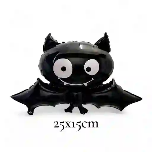 Globo Metalizado Murciélago 25x15 Cm Decoración Halloween