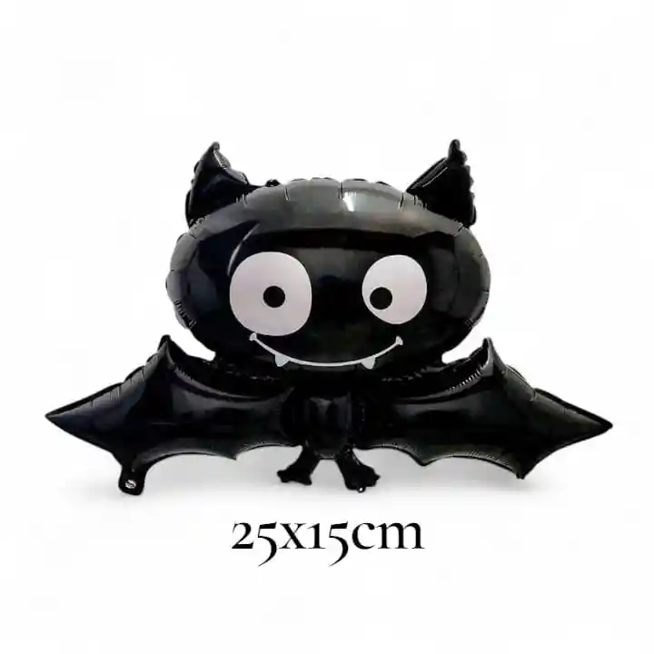 Globo Metalizado Murciélago 25x15 Cm Decoración Halloween