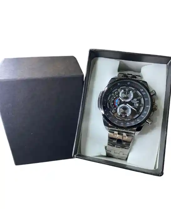 Reloj Replica Negro Con Plateado Casio Edifice Para Hombre Replica