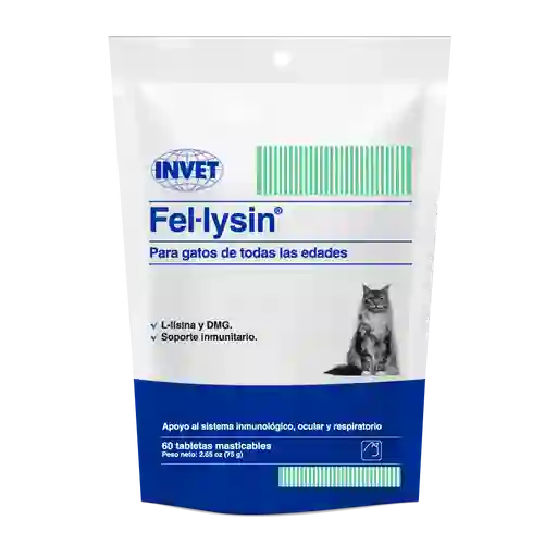 Suplemento Fel-lysin L-lisina Para Gatos X 60 Masticables