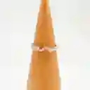 Anillo Corazon Y Estrella Plateado En Rodio