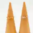 Anillo Corazon Y Estrella Plateado En Rodio