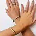 Anillo Amor Único Dorado En Rodio