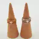 Anillo Amor Único Dorado En Rodio