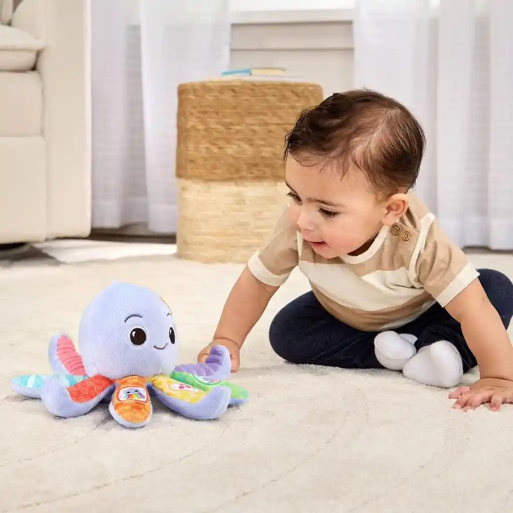 Juguete De Estimulación Peluche Pulpo Con Sonidos Para Bebés