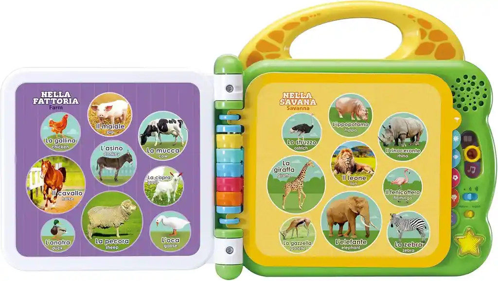 Juguete Educativo Libro Bilingüe De Animales Para Niños
