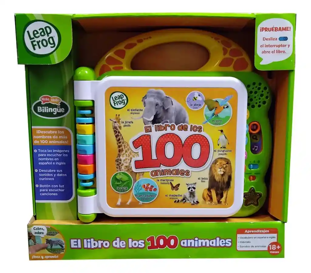 Juguete Educativo Libro Bilingüe De Animales Para Niños