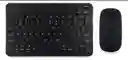 Combo Mini Teclado Y Mouse Bluetooth Inalambrico Recargable Para Tablet Celular Pc Color: Negro