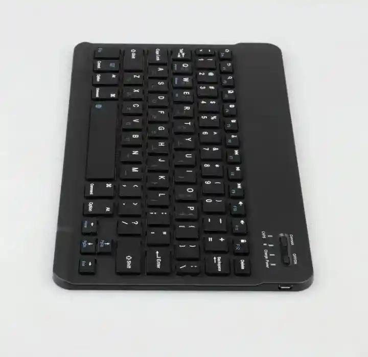 Combo Mini Teclado Y Mouse Bluetooth Inalambrico Recargable Para Tablet Celular Pc Color: Negro