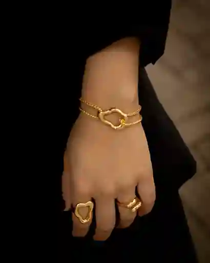 Pulsera Silueta Amorfa + Aretes By Issa Vásquez