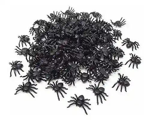 Arañas Plasticas Pequeñas X 12 Unidades