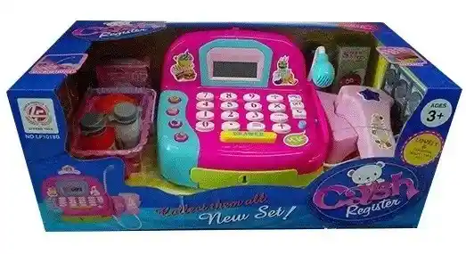Juguete Caja Registradora Con Accesorios Compras Sb Rosa