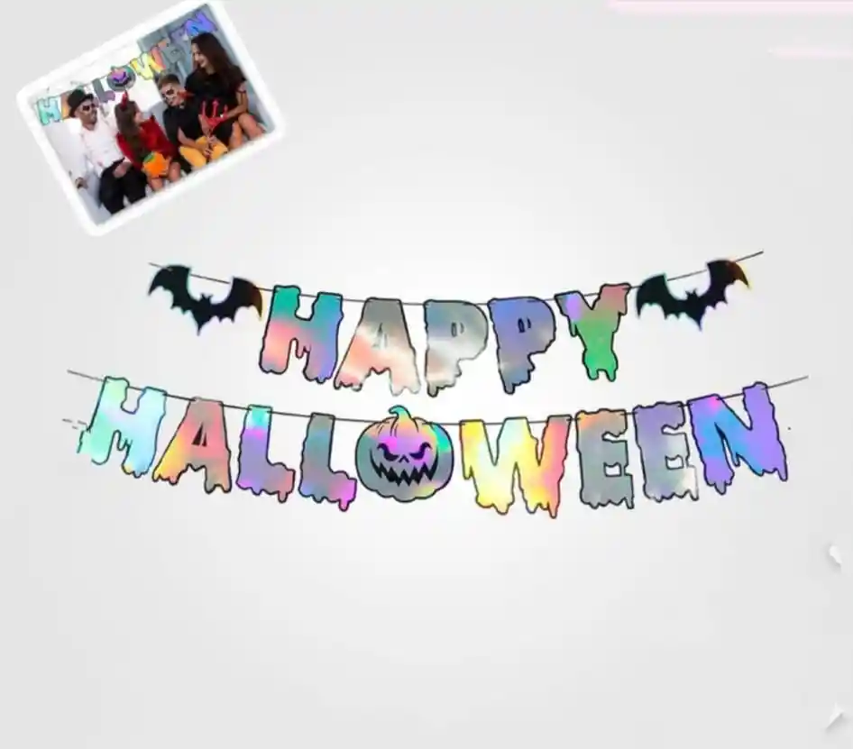 Guirnalda Happy Halloween Tornasolada