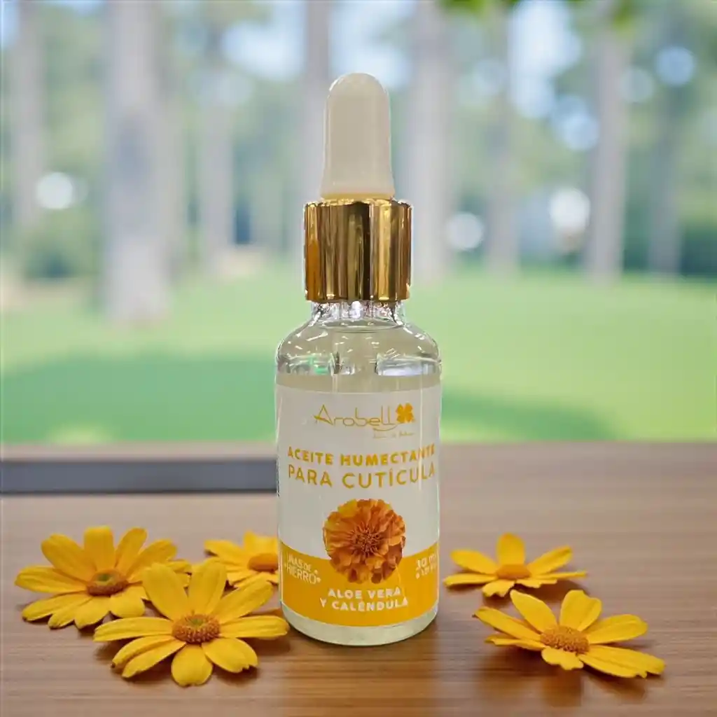 Aceite Humectante Para Cuticula Arobell Con Aloe Vera Y Calendula X 30 Ml