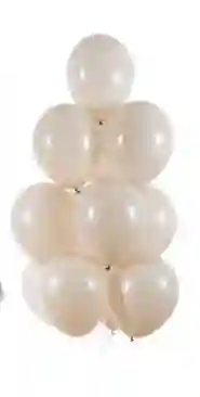 Paquete Por 12 Unidades De Globos Bombas R-9 Color Gris