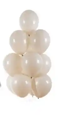 Paquete Por 12 Unidades De Globos Bombas R-9 Color Gris