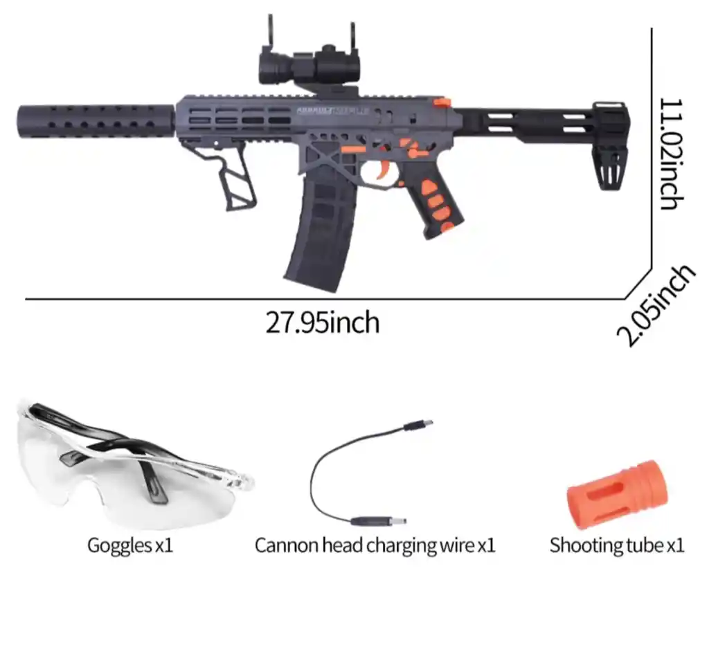 Pistola De Hidrogel Recargable Automatica Con Gafas