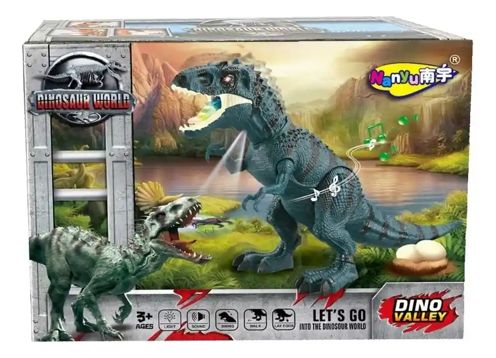 Juguete Dinosaurio Con Luz, Sonido Y Movimiento, Proyector En Pecho