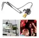Combo Micrófono Bm-800 Condensador Con Brazo Tijera Y Filtro Color Negro/dorado