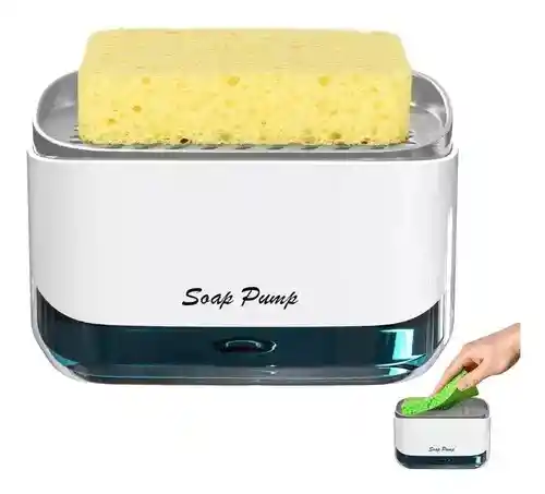 Dispensador De Jabón Para Platos Cocina Con Soporte Esponja