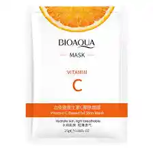 Mascarilla Facial Bioaqua De Vitamina C | Reduccion De Manchas, Aumenta La Firmeza E Hidrata La Piel
