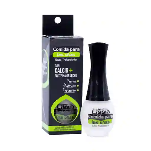 Esmalte Para Uñas, Comida Las Uñas Base Tratamiento Con Calcio + Proteina De Leche Marca Lissia