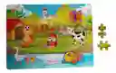 Super Rompecabezas Madera Animales De La Granja X 60 Piezas Motivos Surtidos