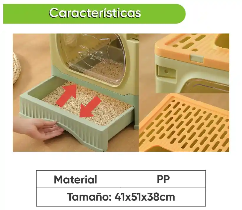 Arenera Para Gato Plegable Duocolor
