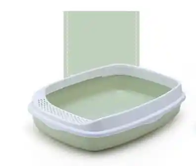 Arenera Para Gato Pequeña Con Limpiapatas Verde