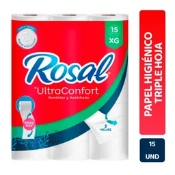 Rosal Papel Higiénico Triple Hoja Ultra XG