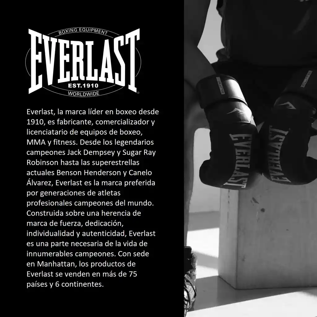 Guantes De Boxeo Profesional Everlast Elite 2 Boxing Gloves/ Blanco - Negro / Talla: S - M