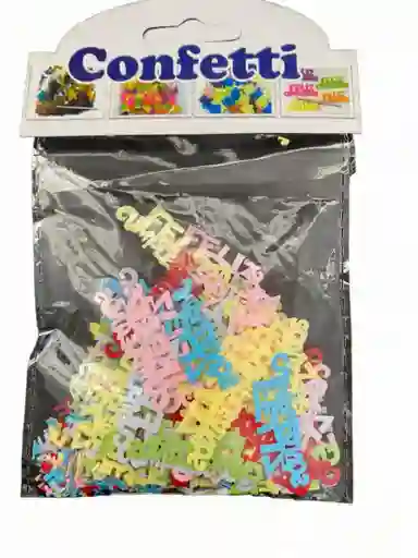 Confeti Diseño De Feliz Cumpleaños De Colores Decoracion De Fiestas