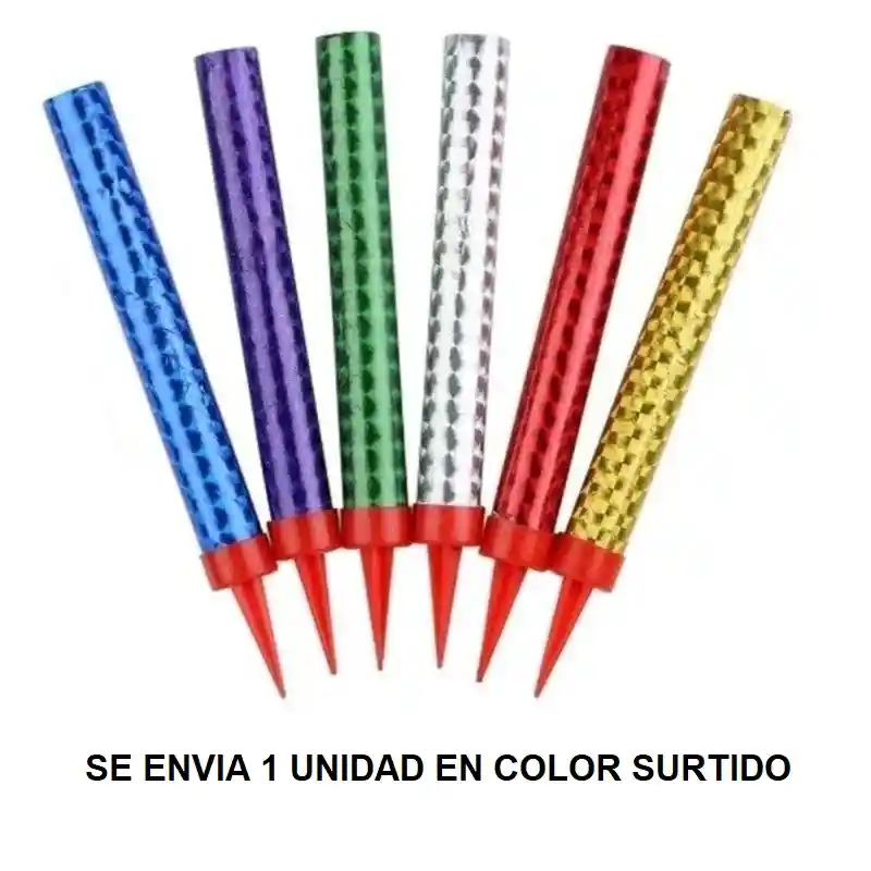 Vela Volcan X 1 Unidad Colores Surtidos