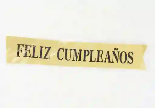 Banda Colgante En Tela Diseño De Feliz Cumpleaños Color Dorado Escarchado