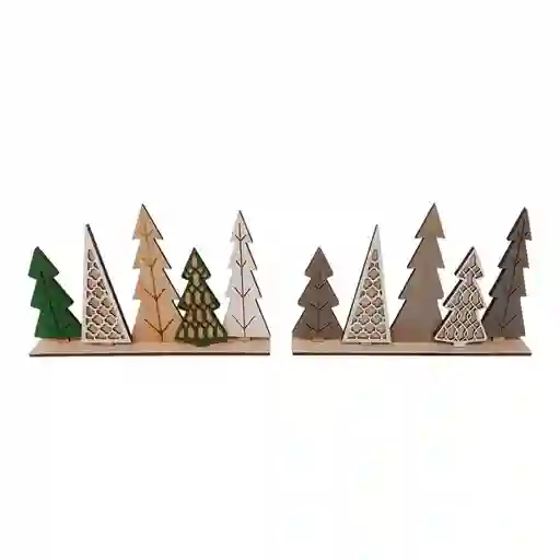 Adorno Arbol Santini 4x18cm Madera