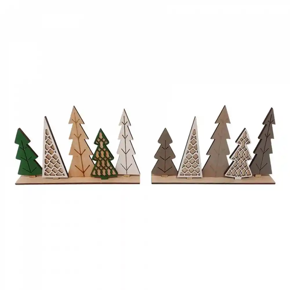 Adorno Arbol Santini 4x18cm Madera