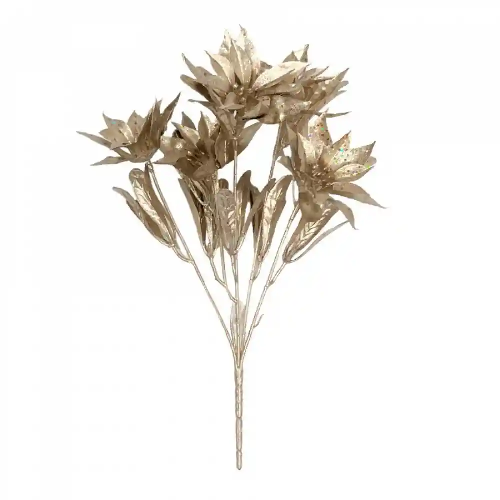 Rama Navideña Santini 32cm Champagne