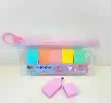 Kit De Resaltadores Wafer 6 Unidades Color Pastel