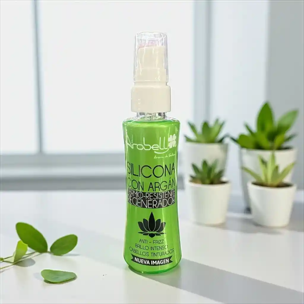 Silicona Con Argán Termo Resistente Reparadora Arobell X 60 Ml