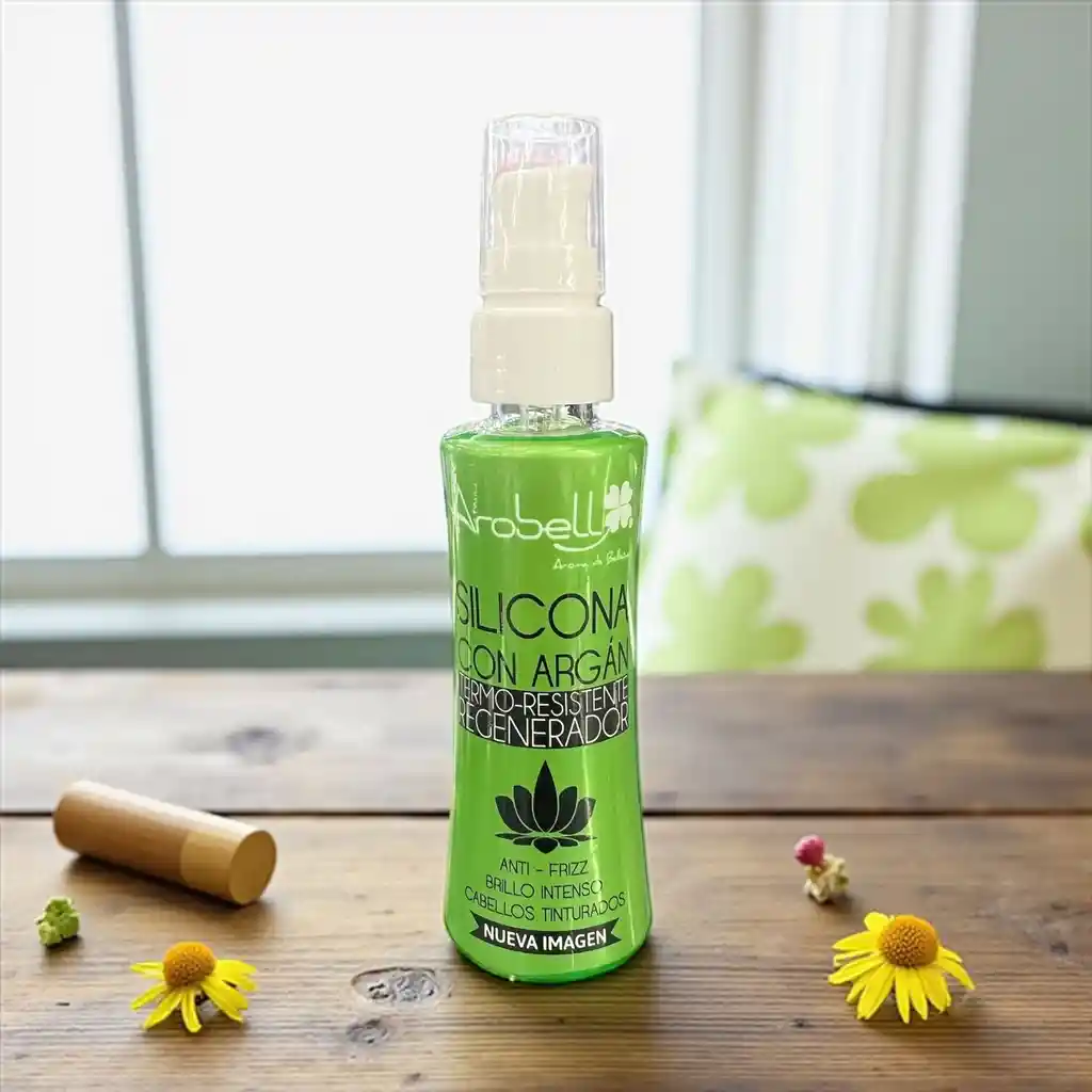 Silicona Con Argán Termo Resistente Reparadora Arobell X 60 Ml
