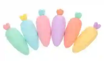 Kit De Resaltadores Zanahorias 6 Unidades Color Pastel