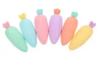 Kit De Resaltadores Zanahorias 6 Unidades Color Pastel