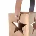 Candelabro Santini Estrella 11x11cm Dorado Madera