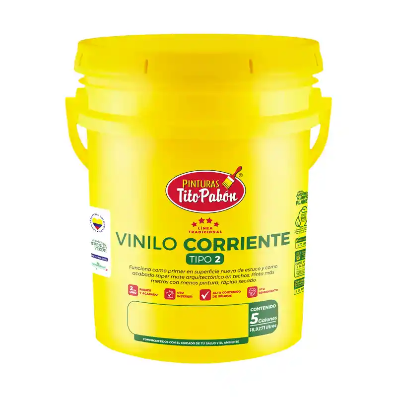 Caneca Vinilo Tipo 2 Corriente X 5 Galones