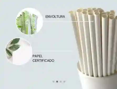 Paquete De Pitillitos De Papel Biodegradables Por 200 Unidades