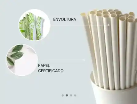 Paquete De Pitillitos De Papel Biodegradables Por 200 Unidades