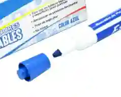 Marcador Borrable Punta Gruesa Color Azul Marca Eterna