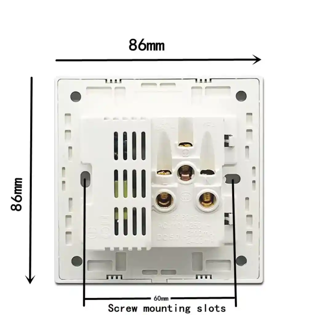 Tomacorriente Universal Con Puertos Usb 110v – Enchufe Color Negro