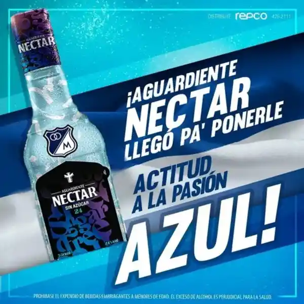 Aguardiente Nectar Azul Botella