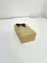 Caja Joyero Mini Color Kraft Lazo Negro